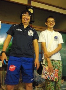 中学2年生の西垣匠と父親