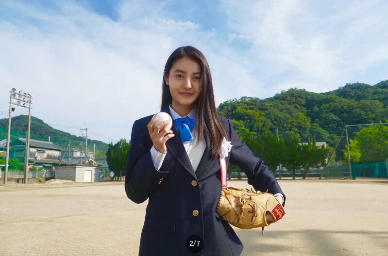 高校野球ショートドラマ「青空ふたたび」に出演した田辺桃子