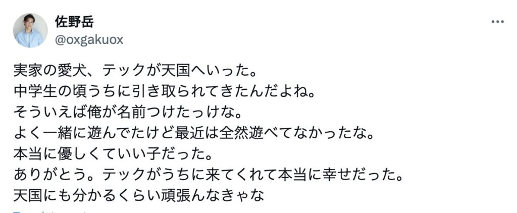 佐野岳 X