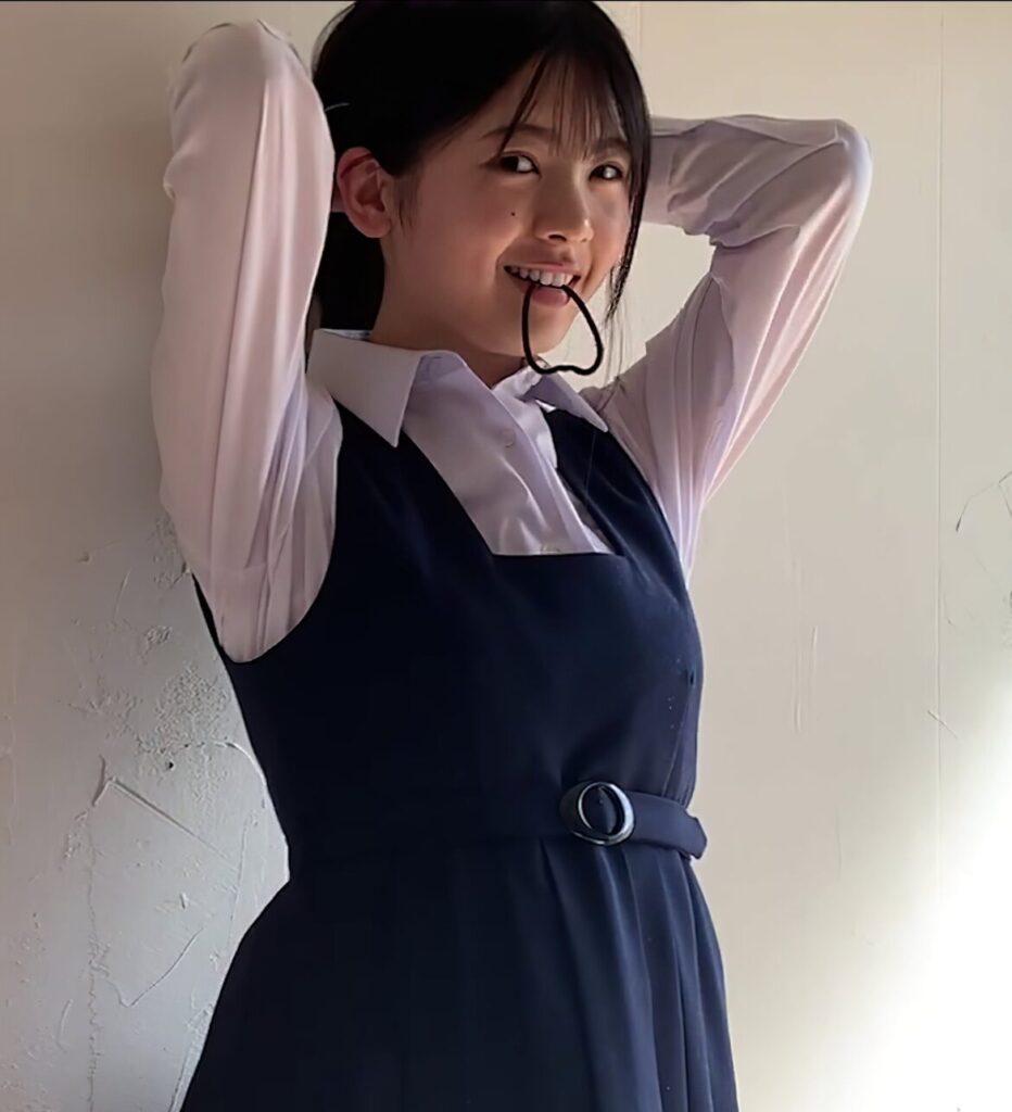 筒井あやめ　中学時代　制服姿　X