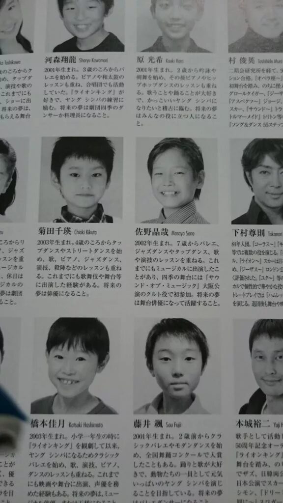 佐野晶哉 劇団四季舞台
