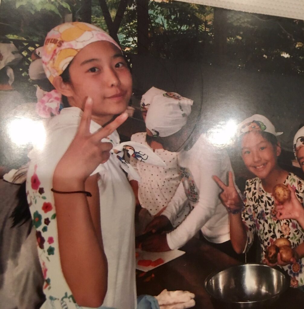 後藤楽々 小学生時代 キャンプでの写真