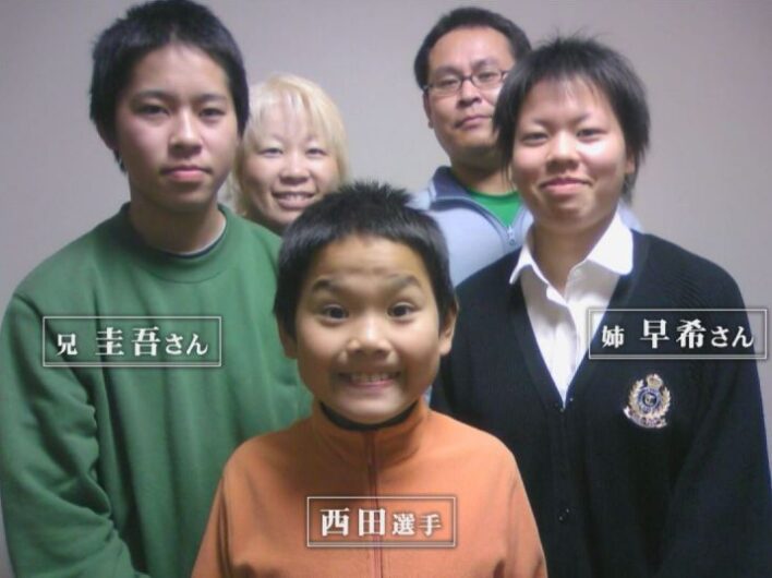 西田有志学歴 家族写真